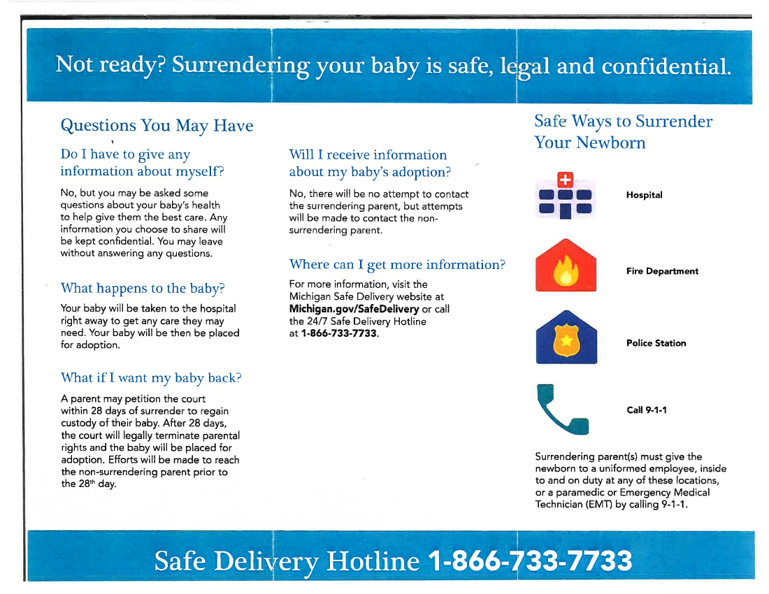Safe Surrender brochure — inside panels