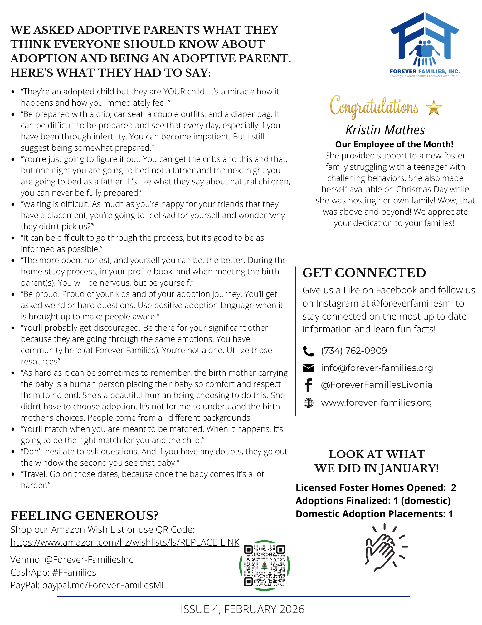 Forever Families Insider, February 2026 &mdash; Page 2