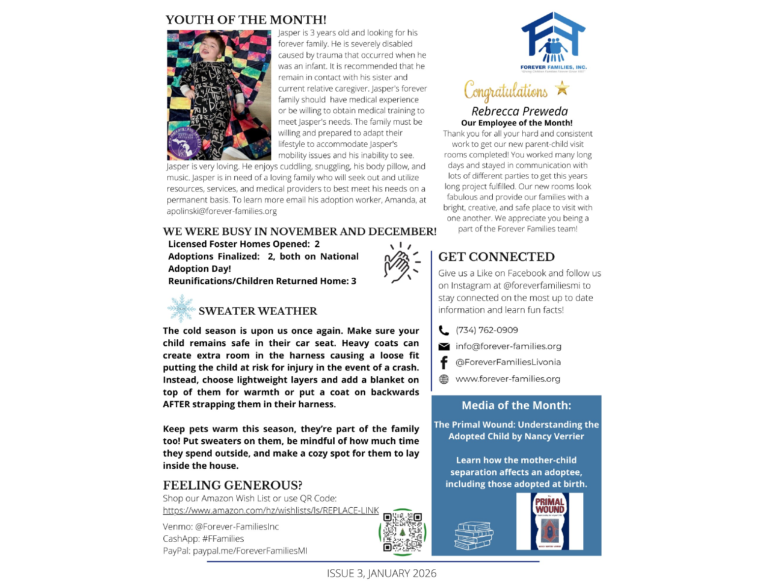 Forever Families Insider, January 2026 &mdash; Page 2