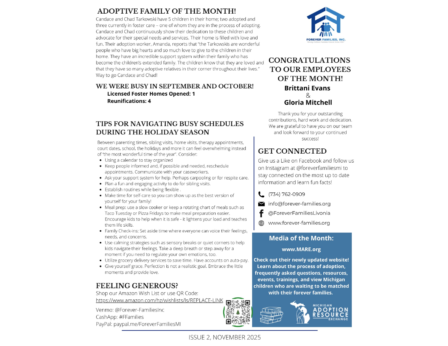 Forever Families Insider, November 2025 &mdash; Page 2